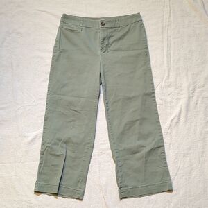 LOFT Sage Green High-Rise Cropped Pants